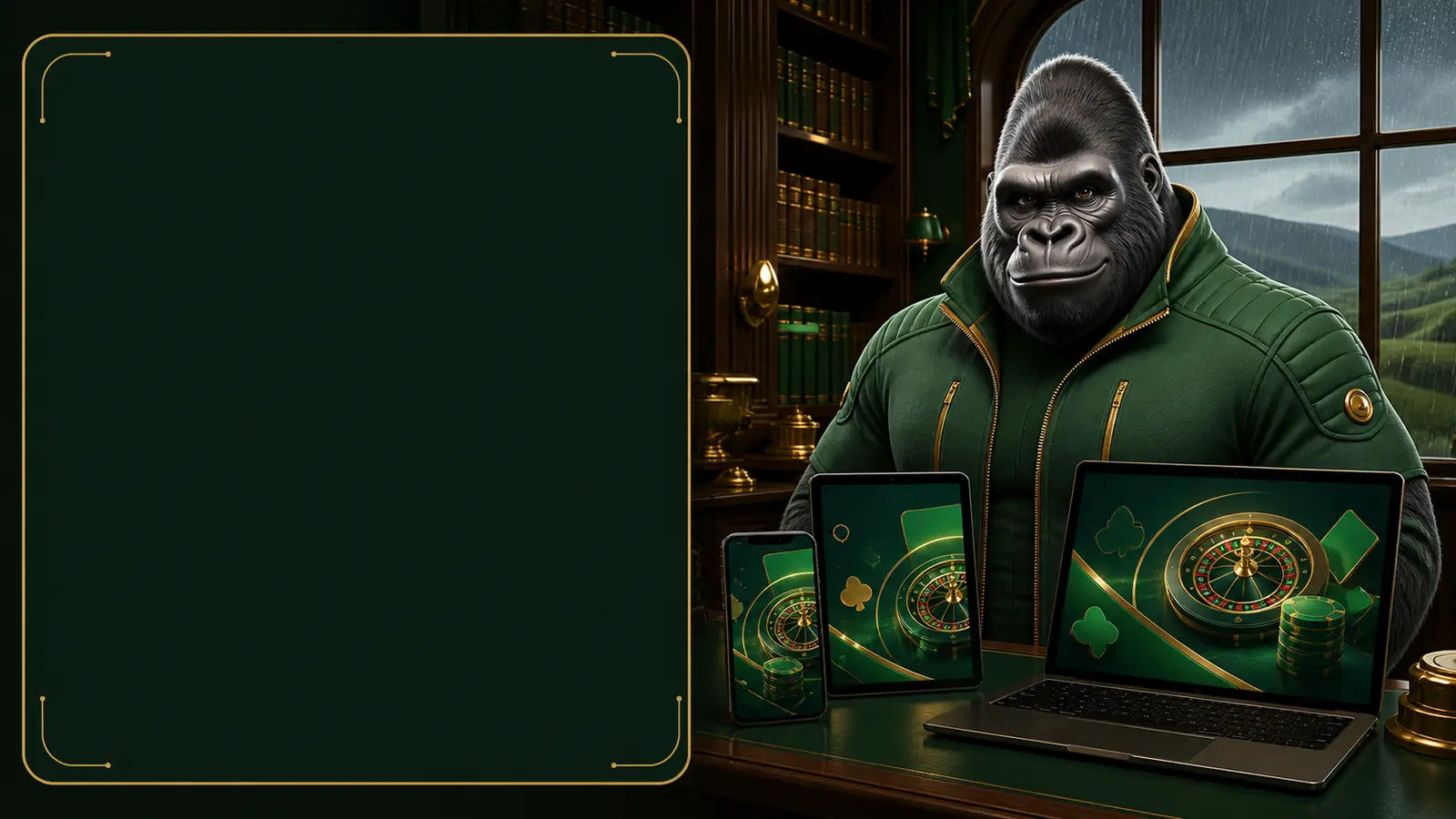 Devices compatible with the Bizzo Casino app presented by a gorilla