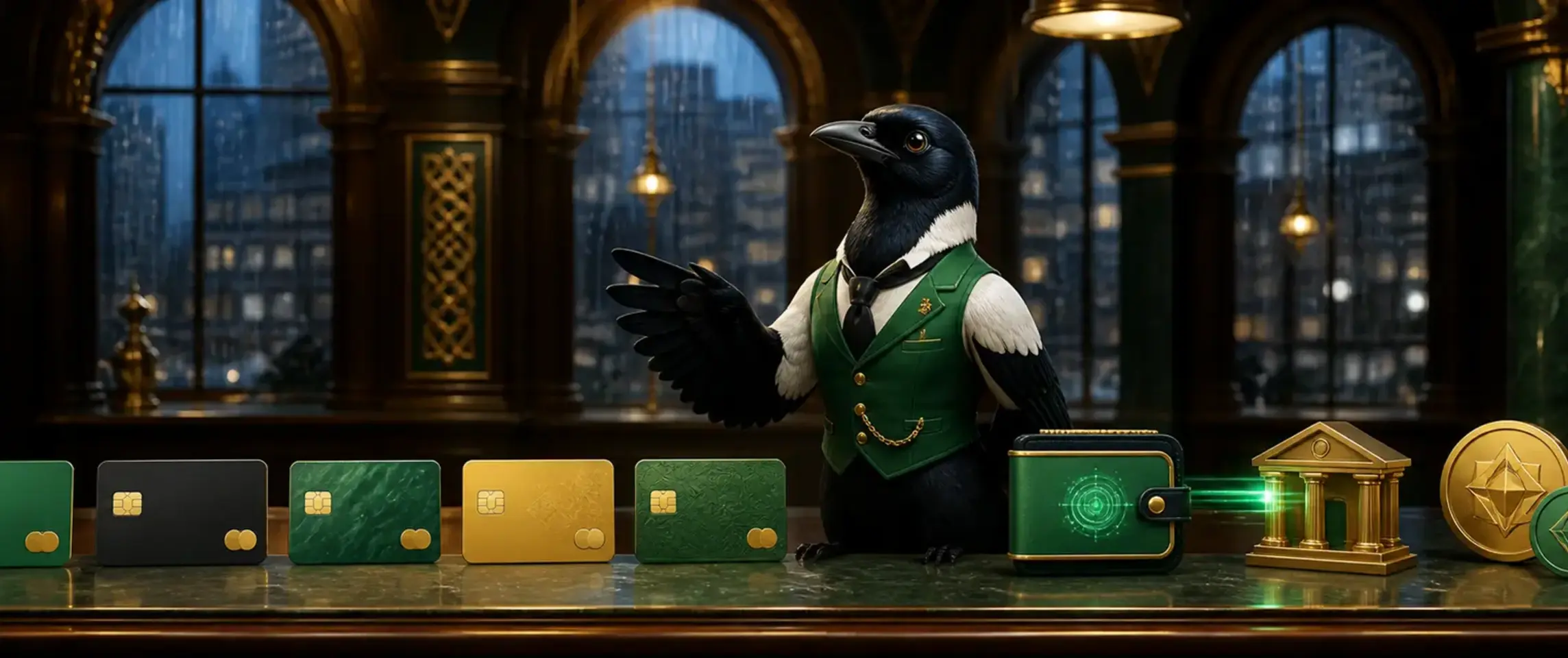 Bizzo Casino deposits and withdrawals presented by a magpie